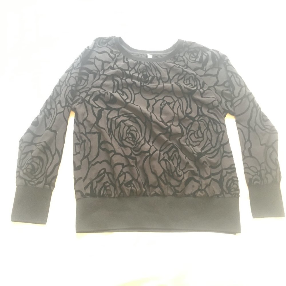 NWOT-- Fabletics Black Velvet Shirt